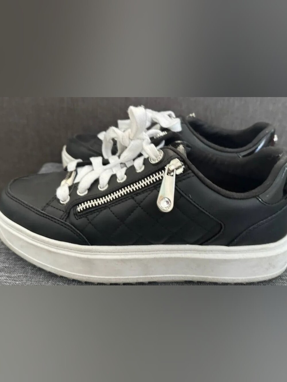 Nine West Chunky Fashion Sneakers w/ Zipper Detail